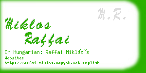 miklos raffai business card